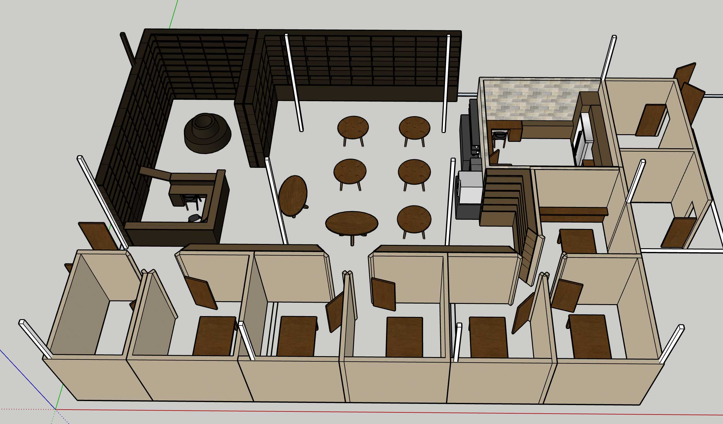 Commercial fit-up for Minneapolis Business, showcasing private rooms and a large retail and common area.